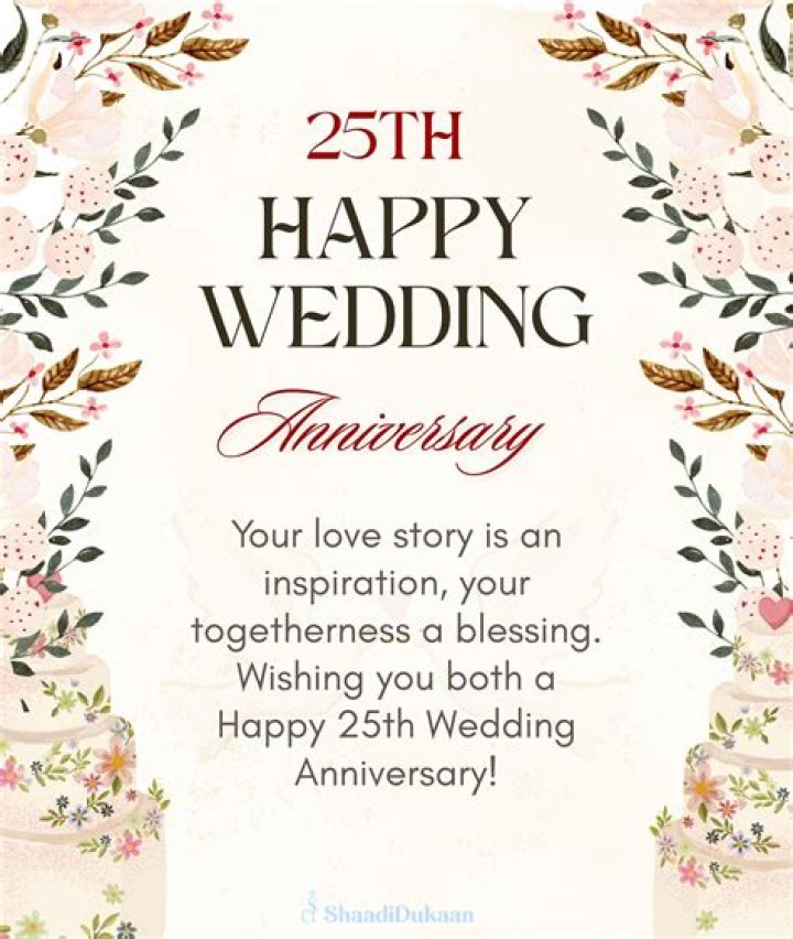 25th Wedding Anniversary Wishes Images, Quotes and Messages The