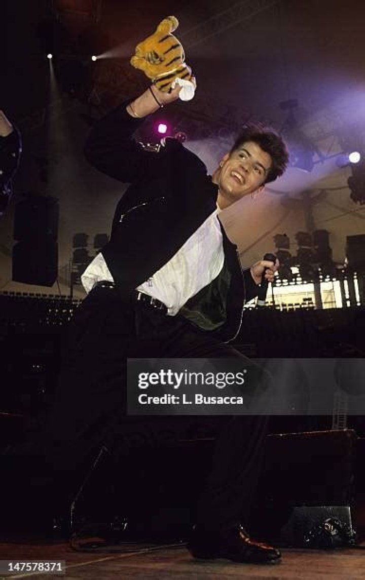 American vocalist Jordan Knight, of the group New Kids on the Block