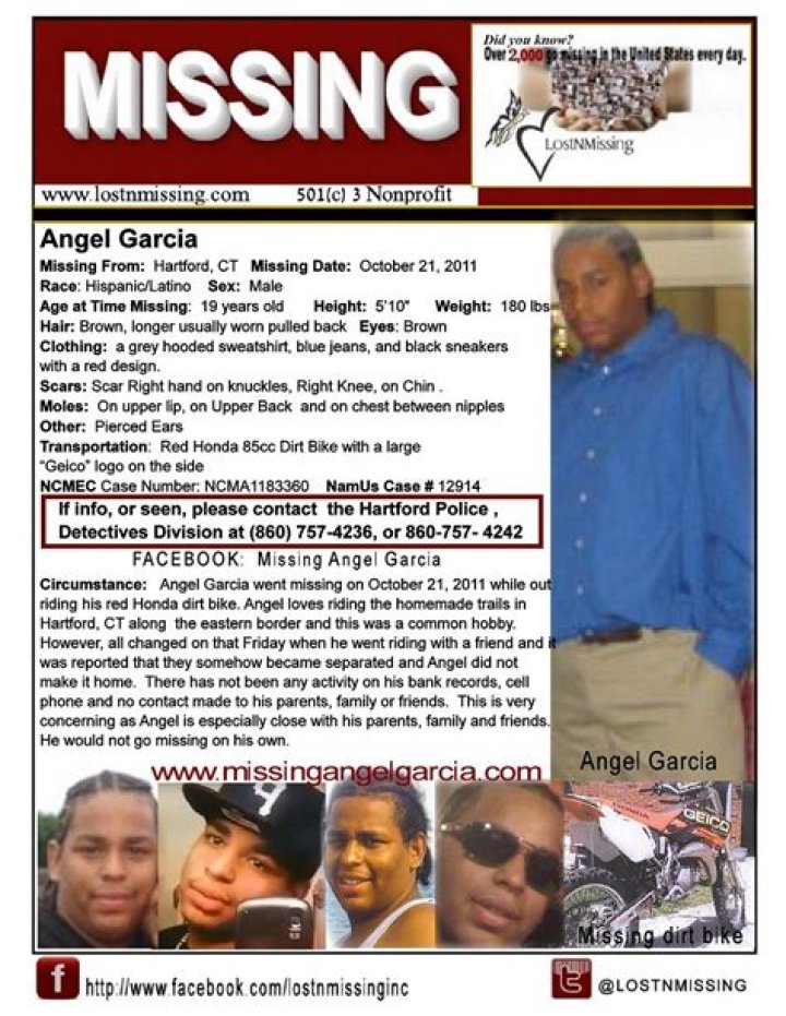 Angel Garcia MISSING Hartford CT 21OCT2011 Garcia, Missing