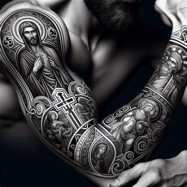 Arm Religious Tattoo Printable Calendars AT A GLANCE