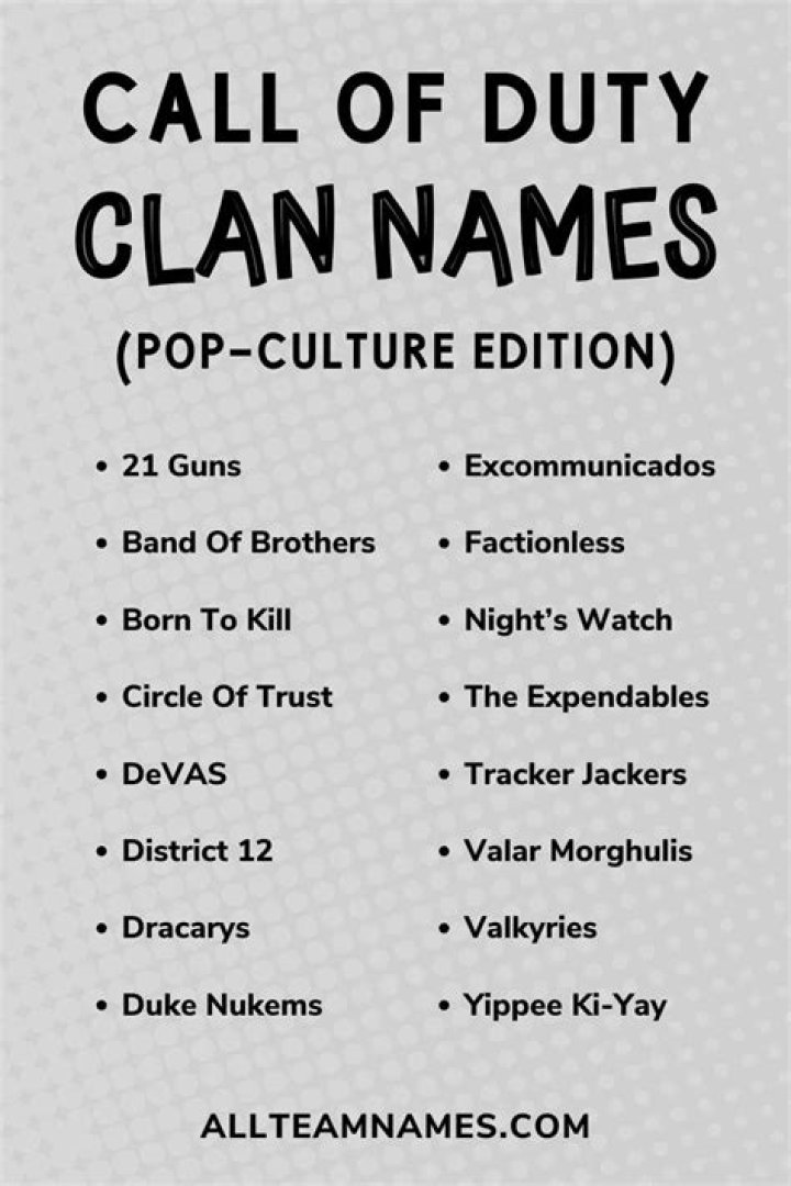 Best clan names for cod matepassa