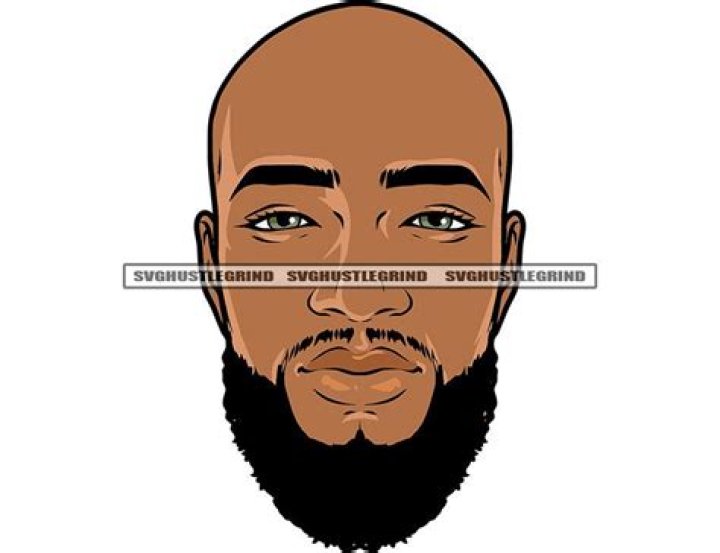 Cartoon of a Bald Black Man Royalty Free Vector Illustration by