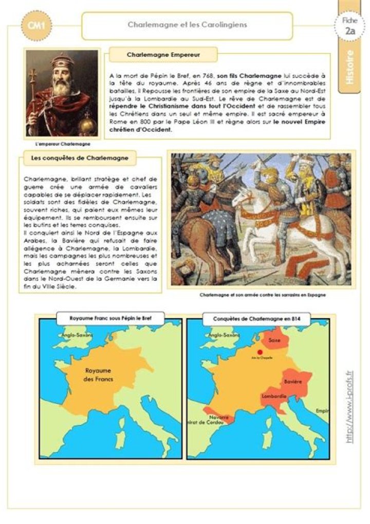 Charlemagne Histoire analys&eacute;e en images et &oelig;uvres d&rsquo;art https