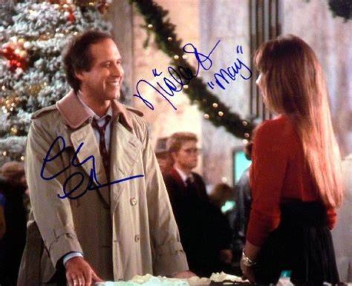 CHEVY CHASE/Nicolette Scorsese DUAL Signed Christmas Vacation Griswold