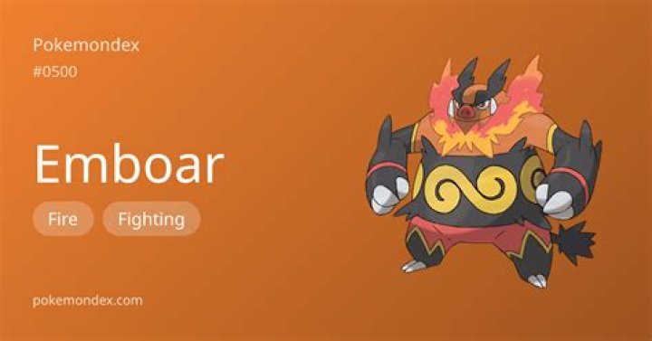 Emboar Pokédex stats, moves, evolution & locations Pokémon Database
