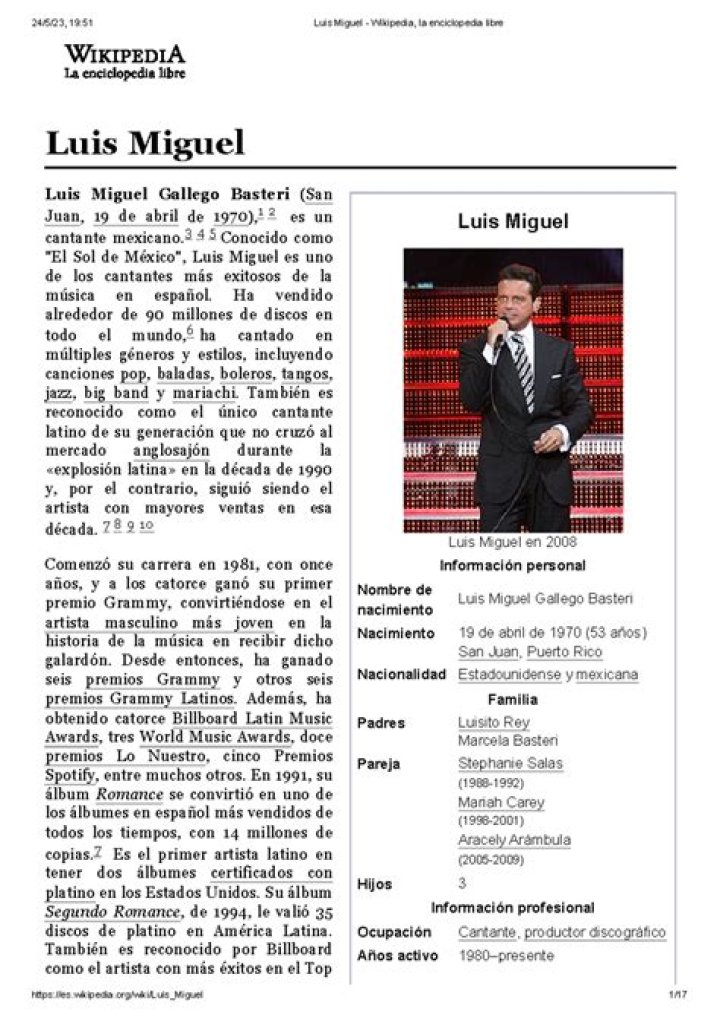 Esta información sobre Luis Miguel demuestra que su relación con Paloma