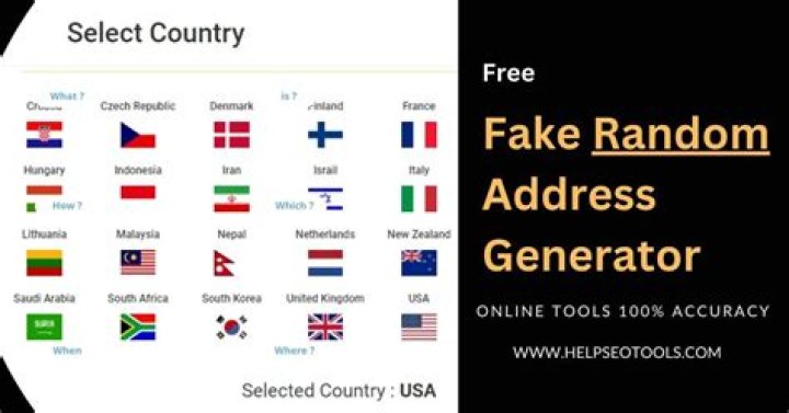 Fake Address Generator All Over The World Home
