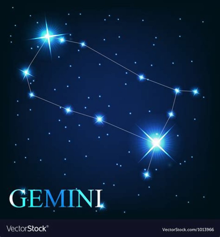 Gemini zodiac sign beautiful bright Royalty Free Vector