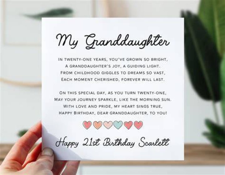 Granddaughter Birthday Card Poems wedding card wishes