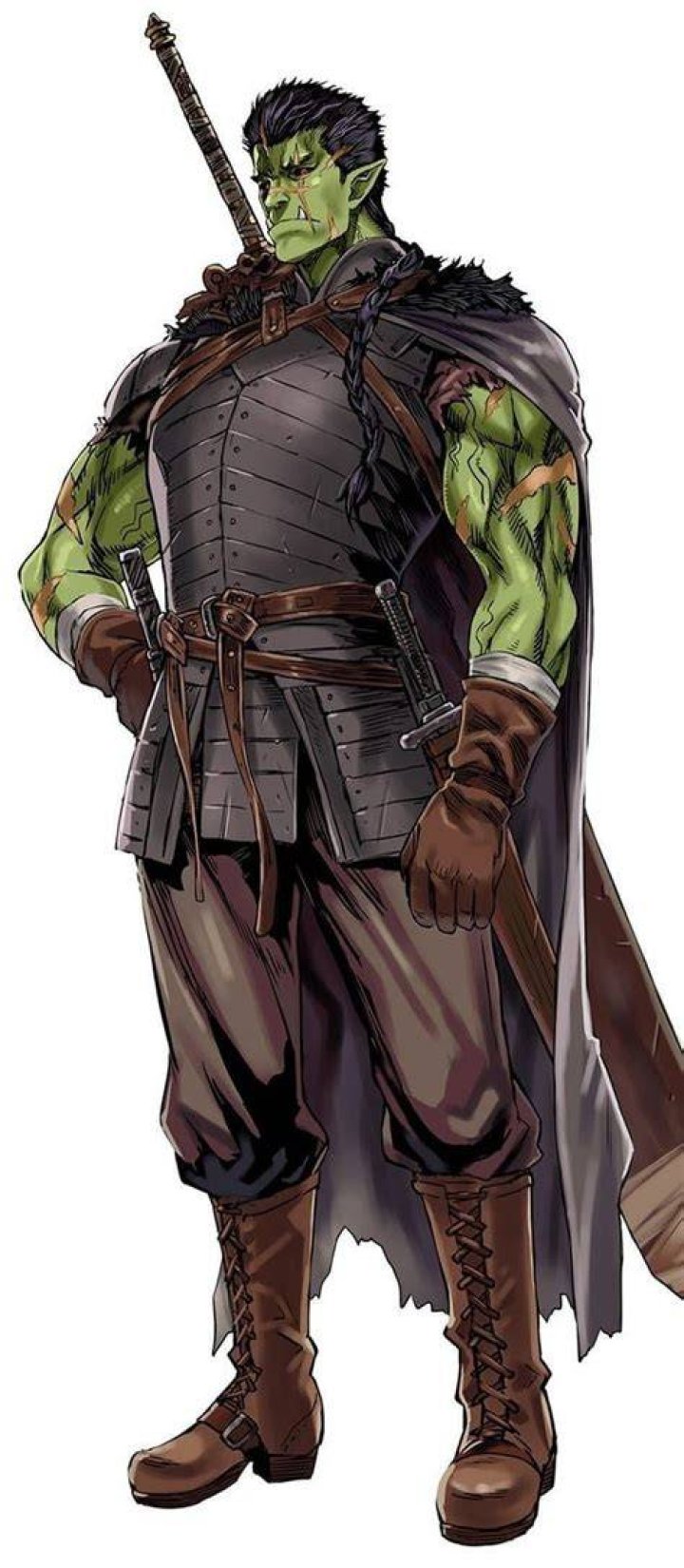 Half orc warrior Pathfinder 2E PFRPG PFSRD DND D&D 3.5 4E 5E 5th ed