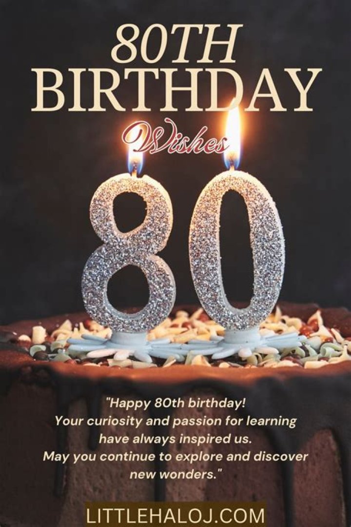 Happy 80th birthday wishes for Family and Friend with Image WishesHippo