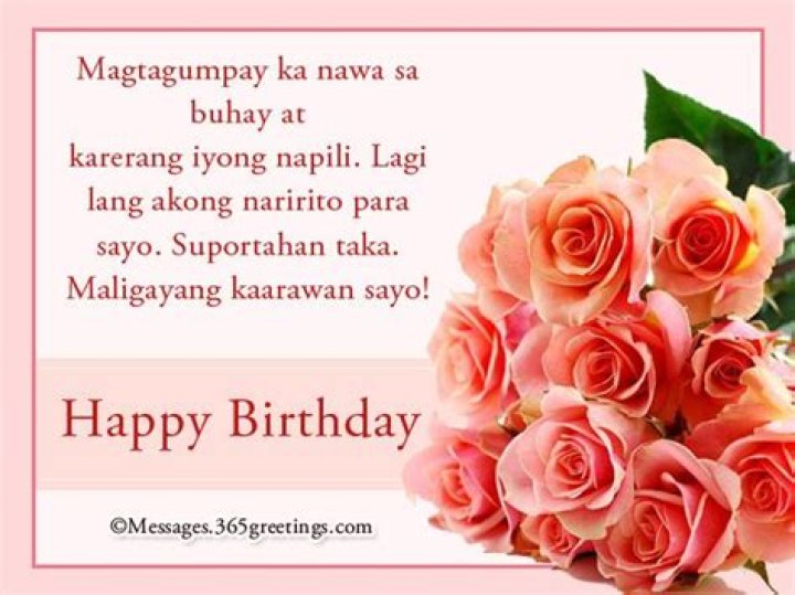 Happy Birthday Message In Tagalog