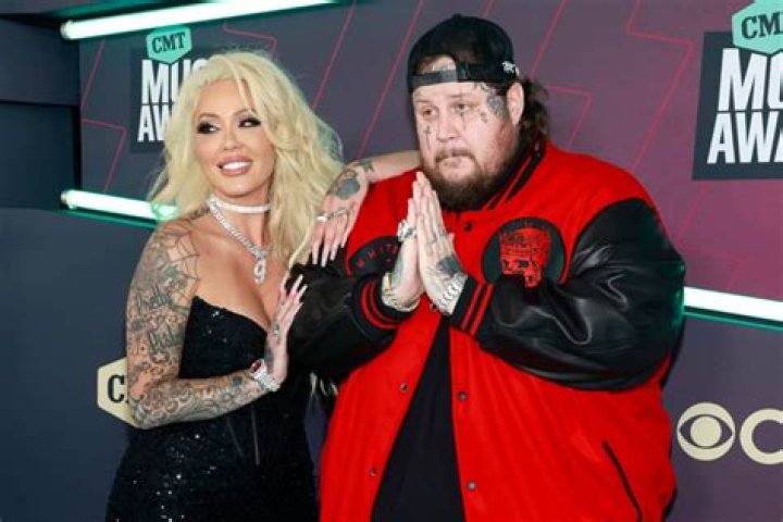 Jelly Roll & His Wife Bunnie XO Are All Smiles Arriving To 2023 CMT