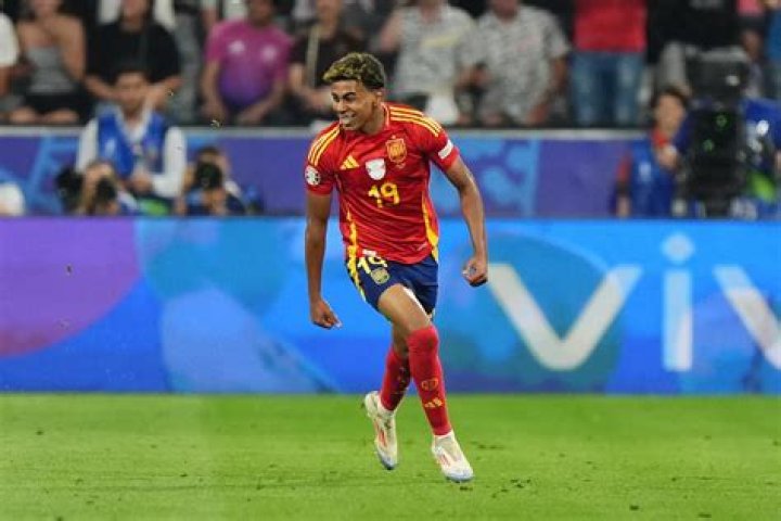 Lamine Yamal the Youngest scorer in EURO history celebrated his