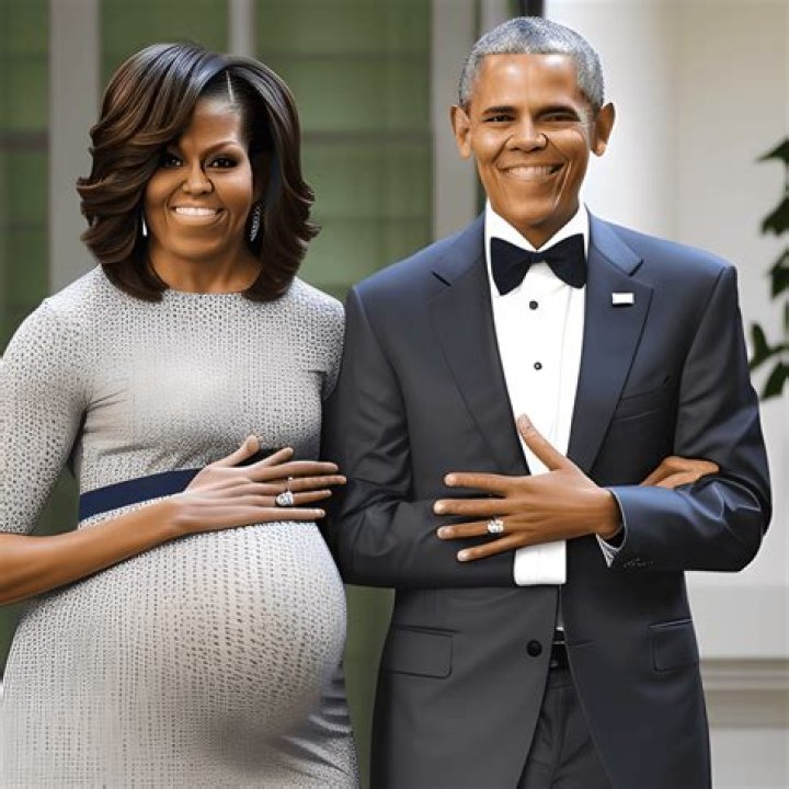 Michelle Obama pregnant in 2008
