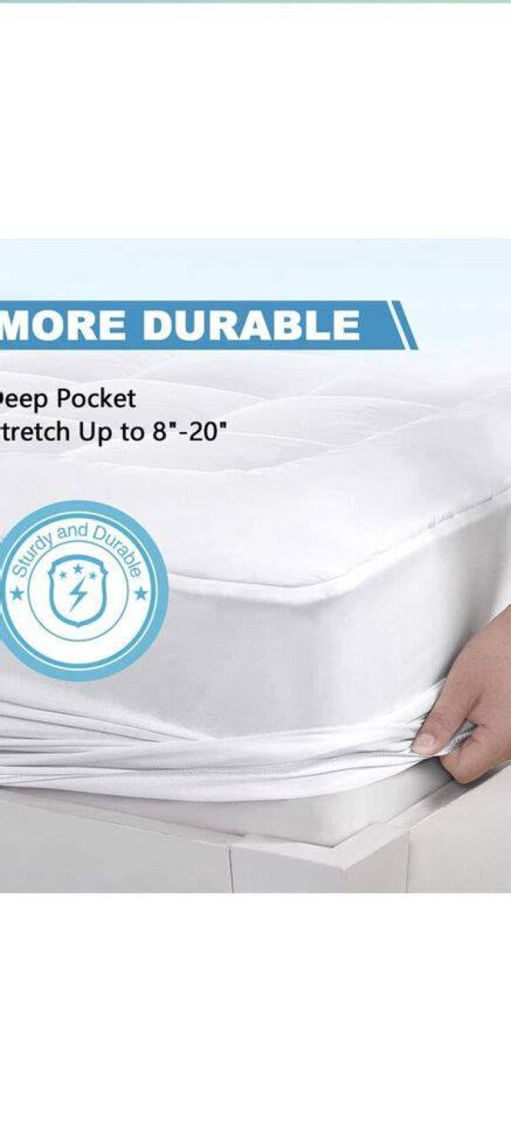 oaskys King Mattress Pad Cover Cooling Mattress Topper Cotton Top