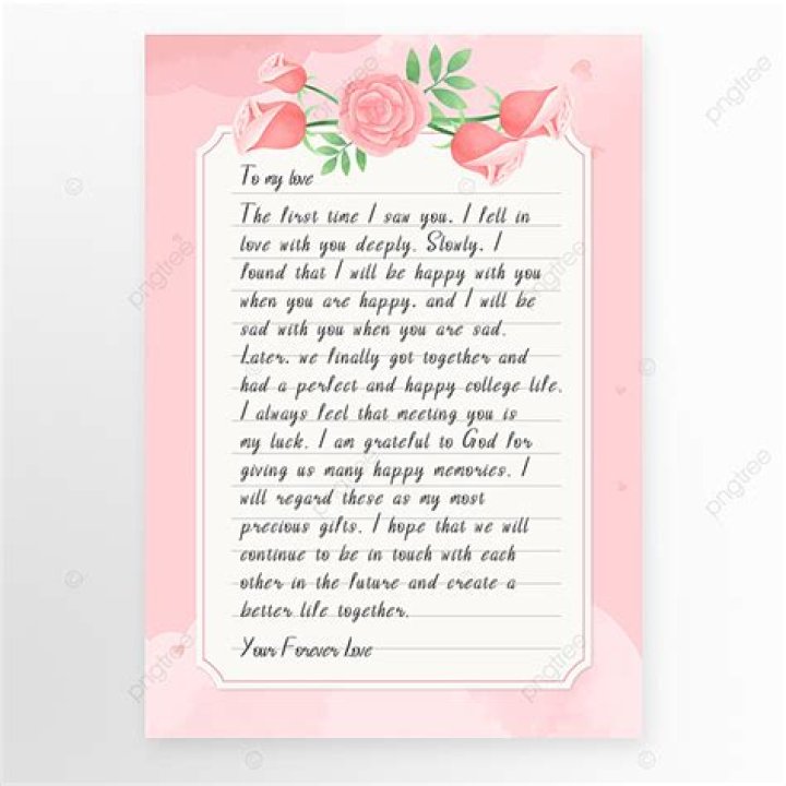 Pink Valentines Day Love Confession Letter Template Download on Pngtree