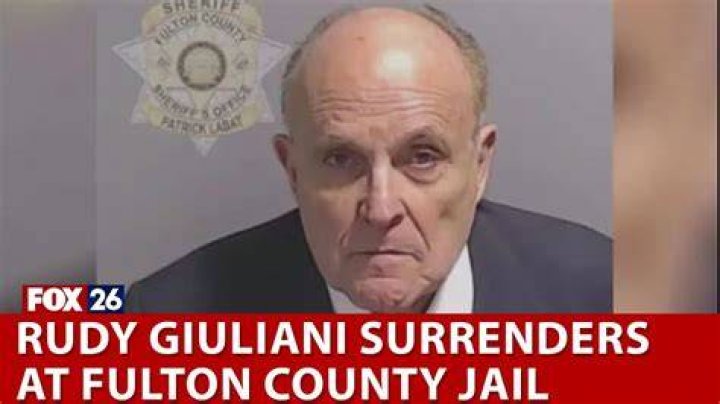 Rudy Giuliani Surrenders at Fulton County Jail in Election Case