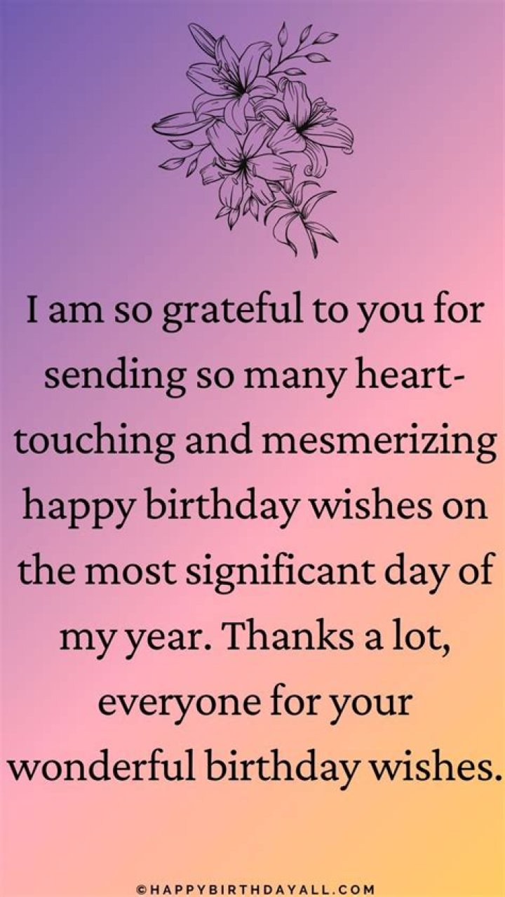 Thanks Quotes For Birthday Wishes / Thank You Notes for Birthday Wishes