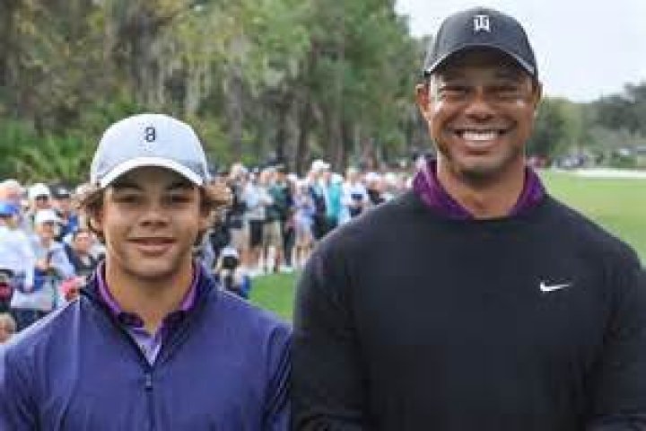 Tiger Woods and Son Charlie Were Total Twins at a Golf Tournament This