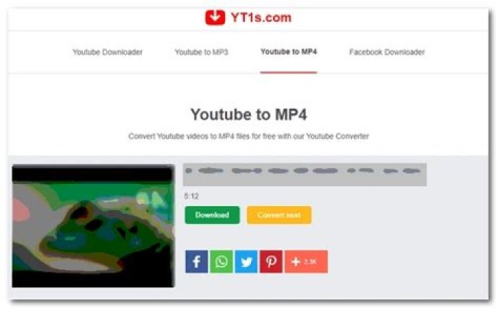 YT1S Youtube to MP4 converter 100 Secure